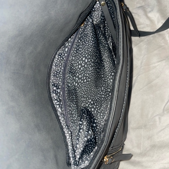 Dark Gray and Gold Crossbody Bag with Adjustable Strap - Picture 5 of 9